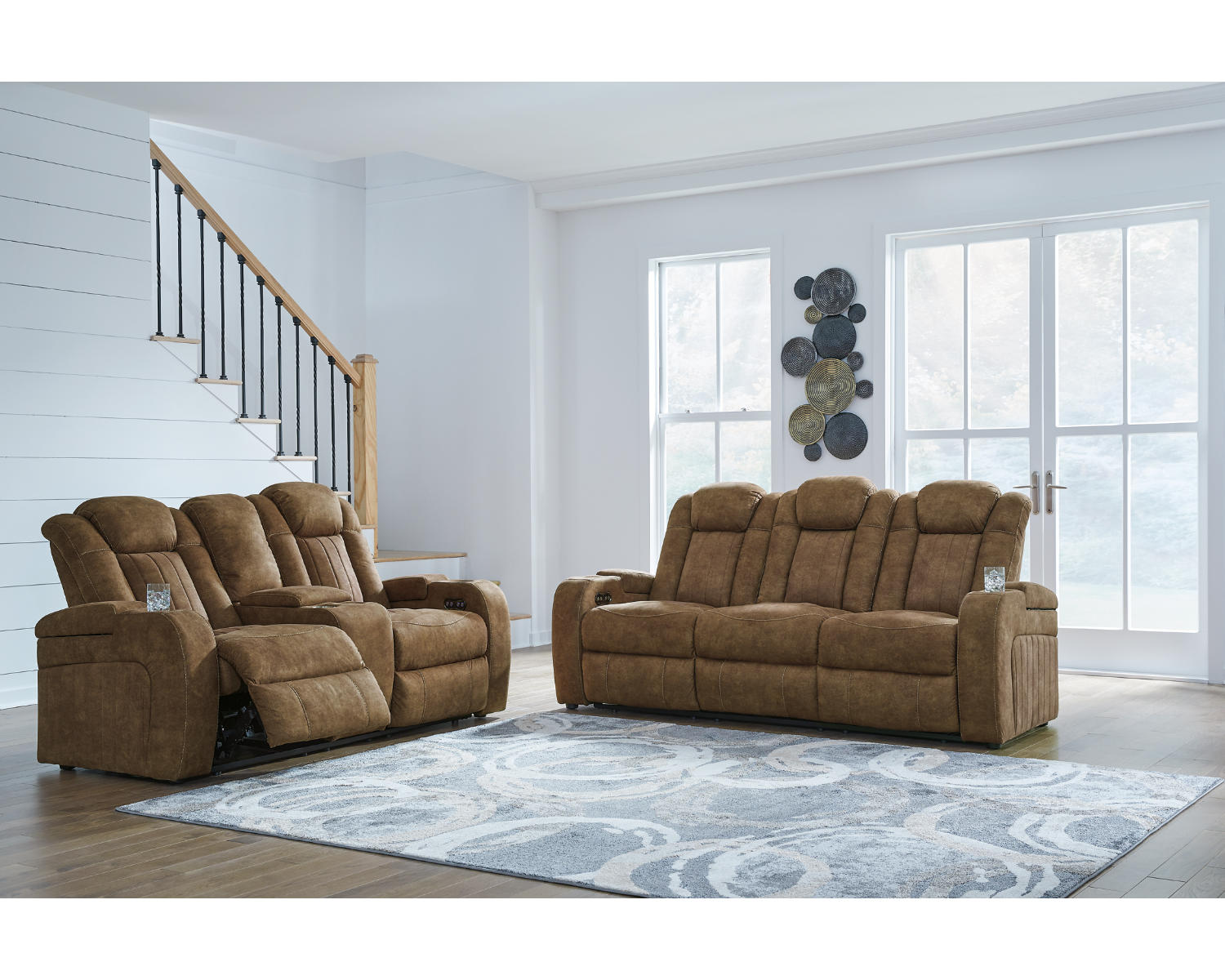 Wolfridge Power Reclining Sofa and Loveseat