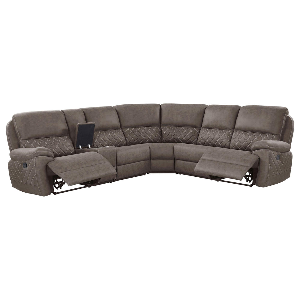 Silla modular seccional sin brazos Variel marrón