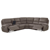 Silla modular seccional sin brazos Variel marrón