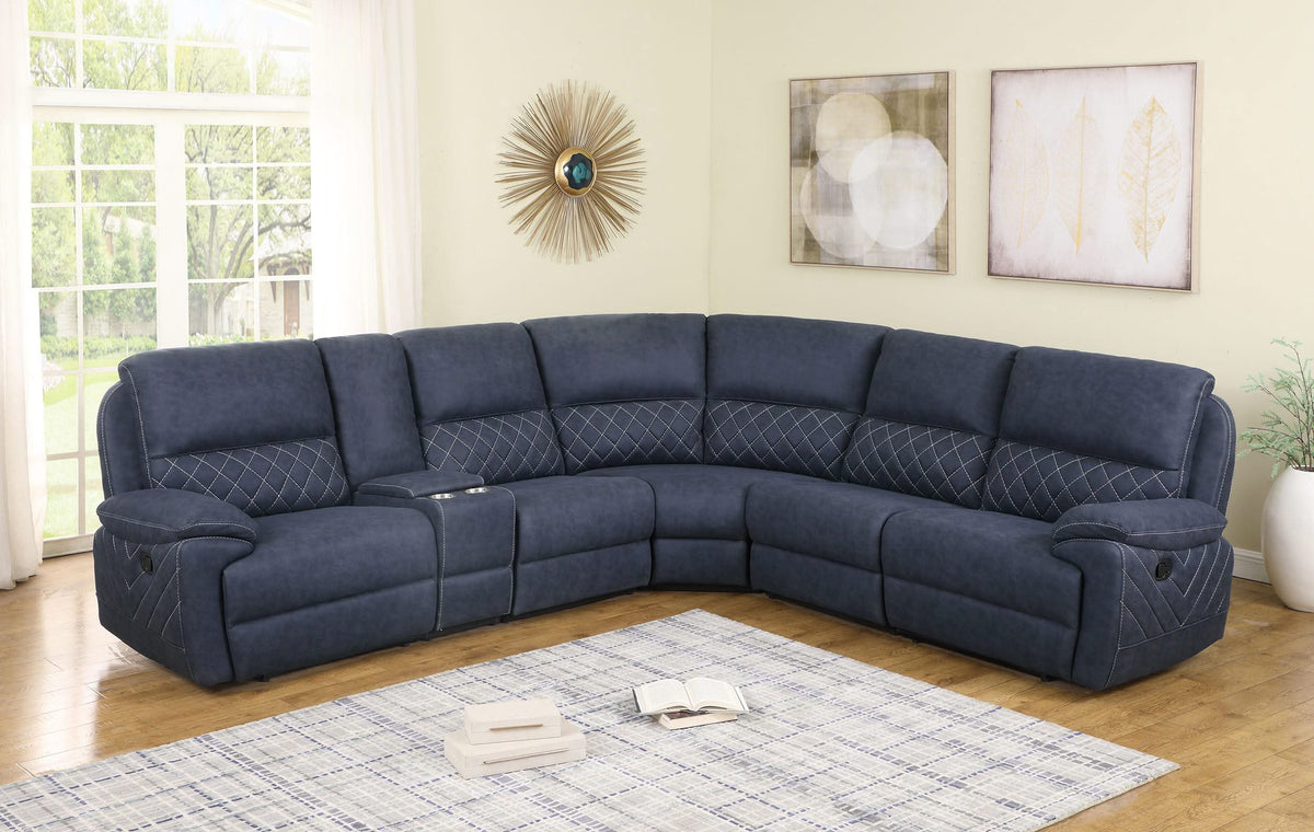 Seccional modular de movimiento Variel de 6 piezas azul