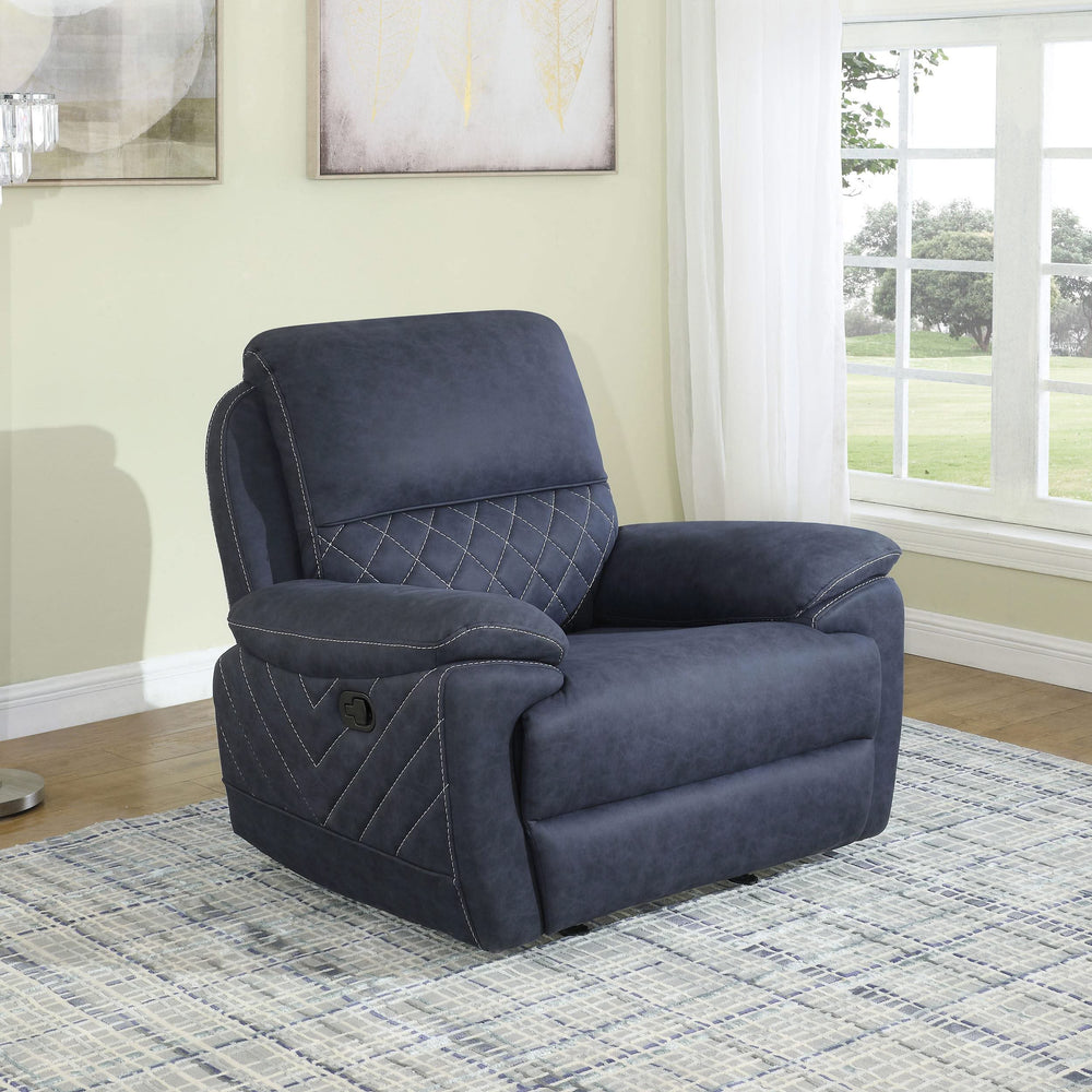 Sillón reclinable Variel Glider Azul