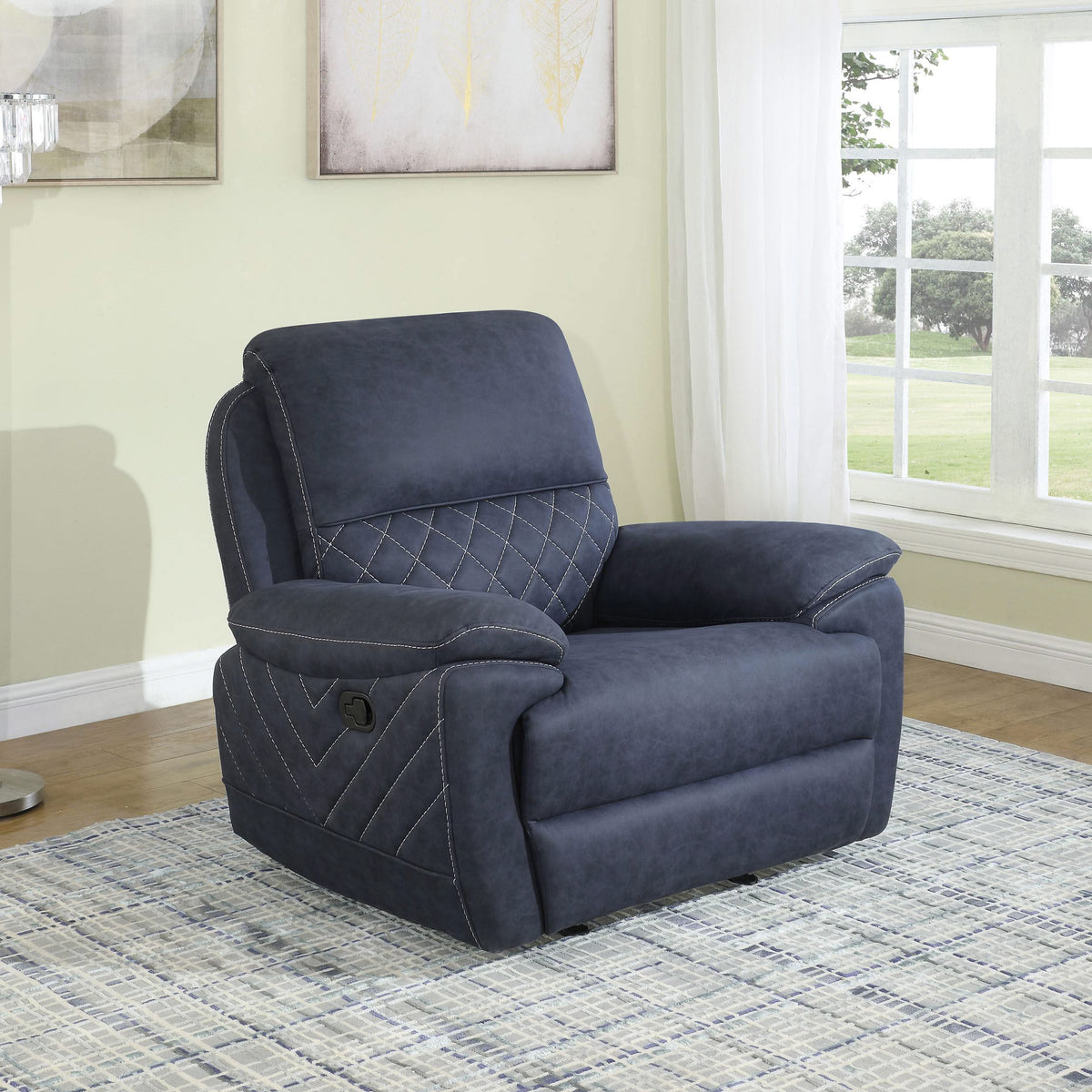 Sillón reclinable Variel Glider Azul