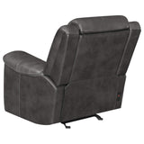 Sillón reclinable eléctrico tapizado Shallowford de 2 plazas, color carbón frotado a mano