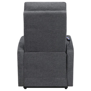 Sillón de masaje eléctrico tapizado Howie, color carbón