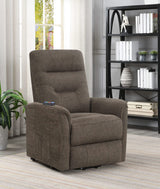 Sillón de masaje eléctrico tapizado Henrietta, color marrón