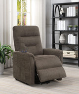 Sillón de masaje eléctrico tapizado Henrietta, color marrón