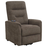 Sillón de masaje eléctrico tapizado Henrietta, color marrón
