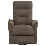 Sillón de masaje eléctrico tapizado Henrietta, color marrón
