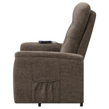 Sillón de masaje eléctrico tapizado Henrietta, color marrón