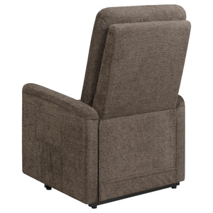 Sillón de masaje eléctrico tapizado Henrietta, color marrón