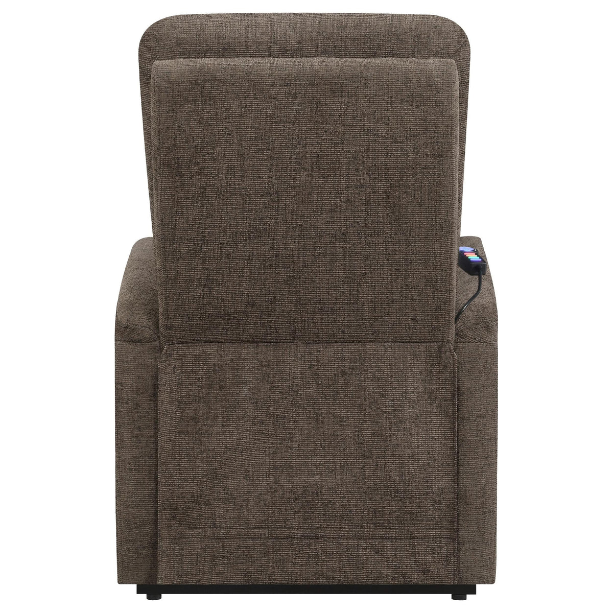Sillón de masaje eléctrico tapizado Henrietta, color marrón