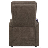 Sillón de masaje eléctrico tapizado Henrietta, color marrón