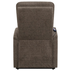 Sillón de masaje eléctrico tapizado Henrietta, color marrón