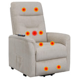 Sillón de masaje eléctrico tapizado Henrietta beige