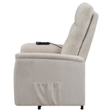 Sillón de masaje eléctrico tapizado Henrietta beige
