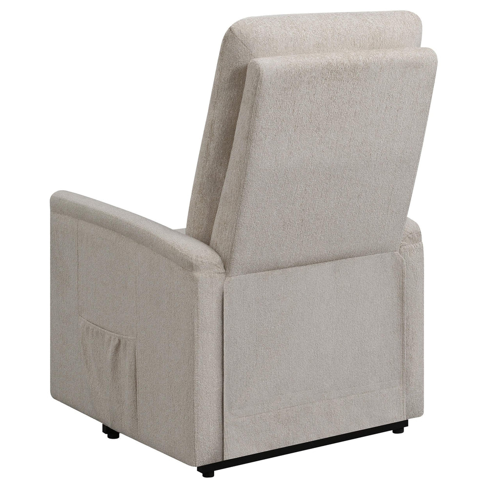 Sillón de masaje eléctrico tapizado Henrietta beige