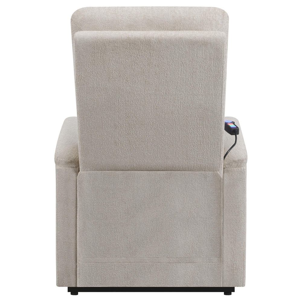 Sillón de masaje eléctrico tapizado Henrietta beige