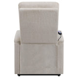 Sillón de masaje eléctrico tapizado Henrietta beige