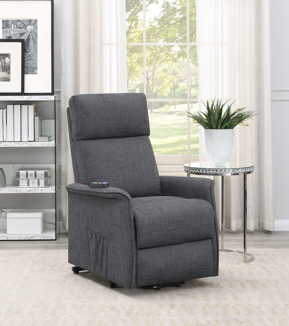 Sillón de masaje eléctrico tapizado Herrera color carbón