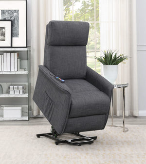 Sillón de masaje eléctrico tapizado Herrera color carbón