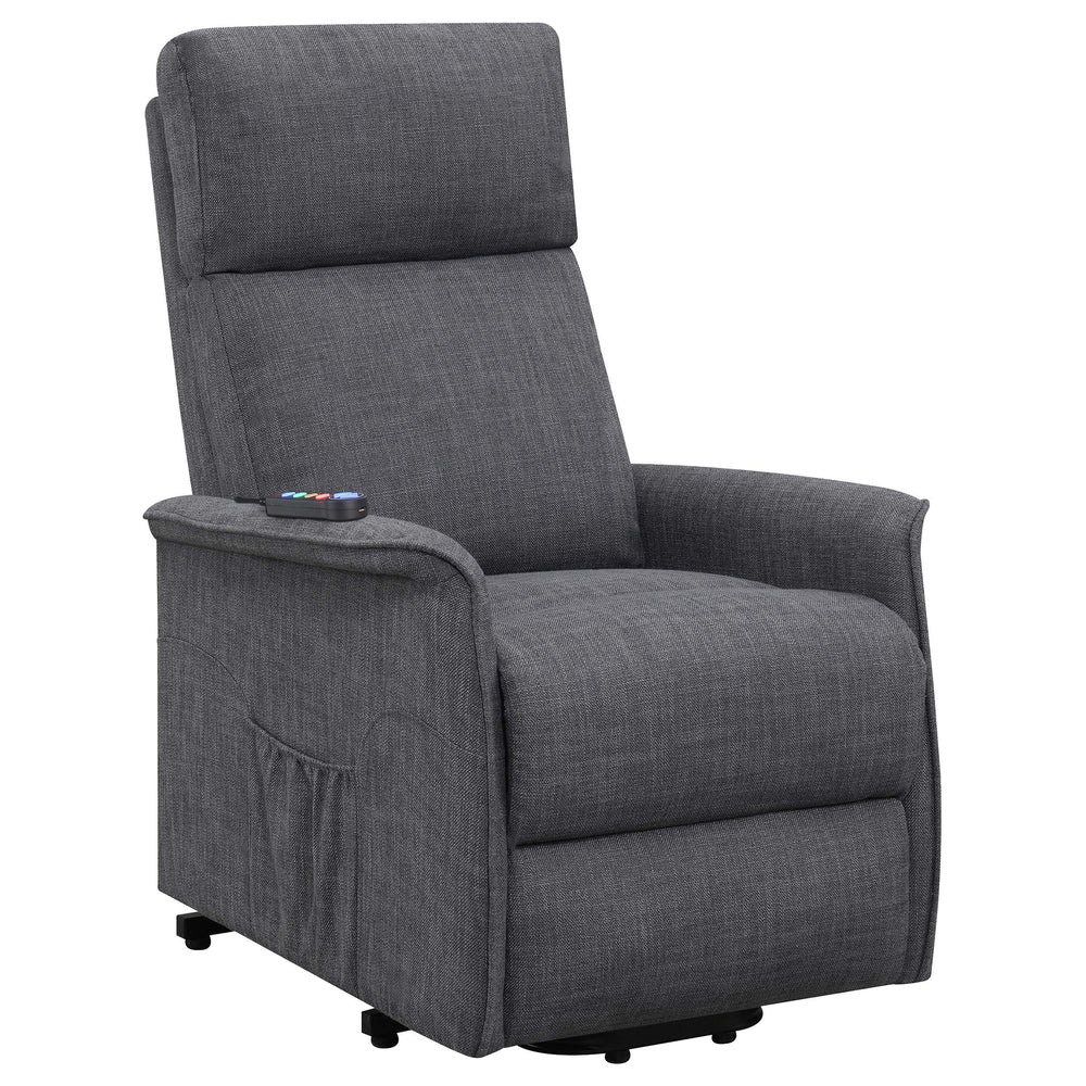 Sillón de masaje eléctrico tapizado Herrera color carbón