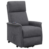 Sillón de masaje eléctrico tapizado Herrera color carbón