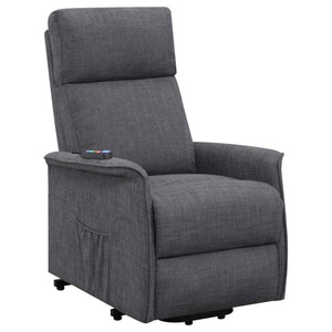 Sillón de masaje eléctrico tapizado Herrera color carbón