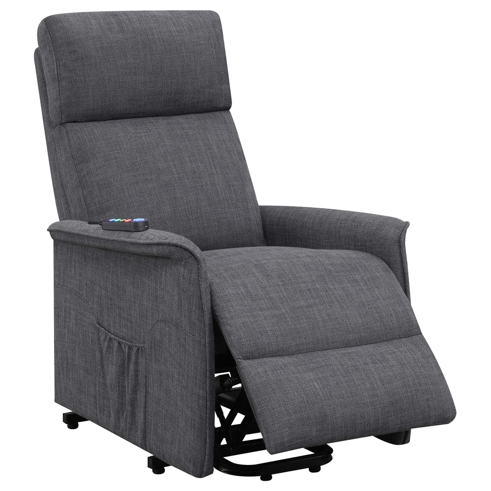 Sillón de masaje eléctrico tapizado Herrera color carbón