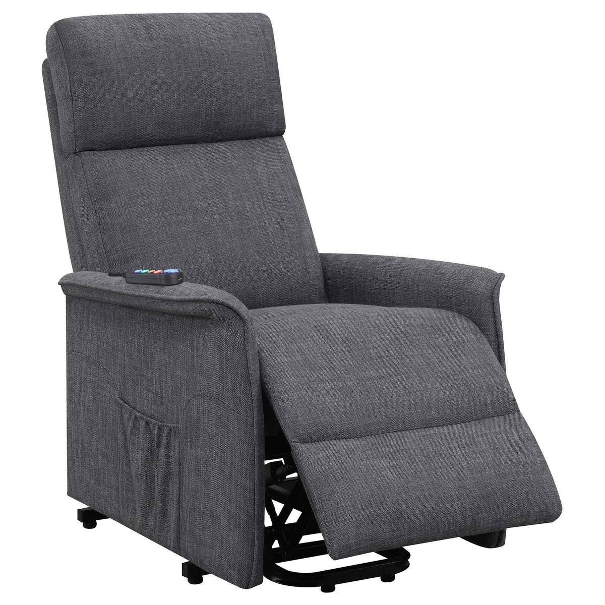 Sillón de masaje eléctrico tapizado Herrera color carbón
