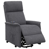 Sillón de masaje eléctrico tapizado Herrera color carbón