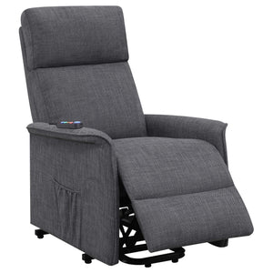 Sillón de masaje eléctrico tapizado Herrera color carbón