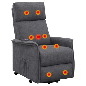 Sillón de masaje eléctrico tapizado Herrera color carbón