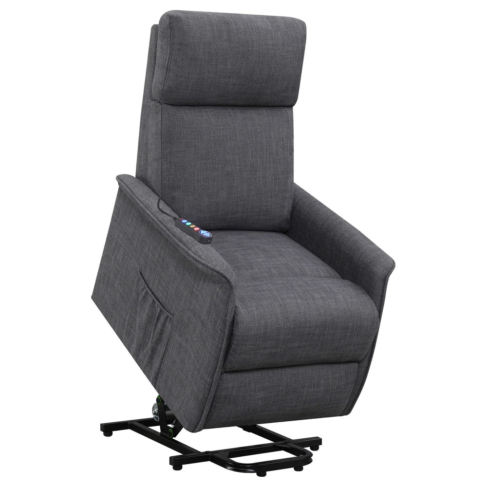 Sillón de masaje eléctrico tapizado Herrera color carbón