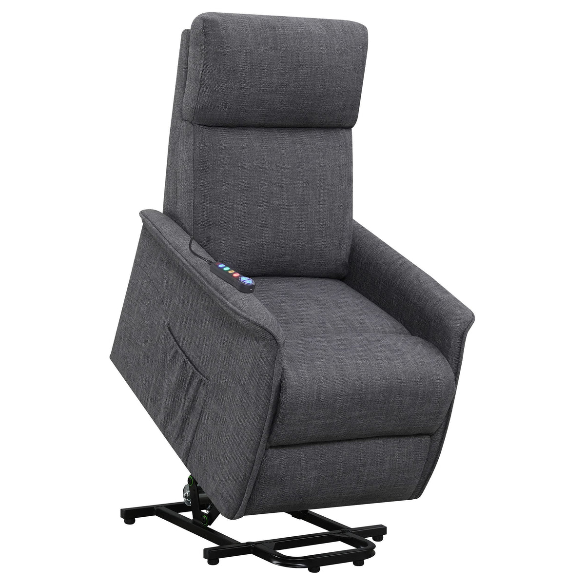 Sillón de masaje eléctrico tapizado Herrera color carbón