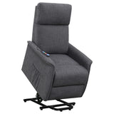 Sillón de masaje eléctrico tapizado Herrera color carbón