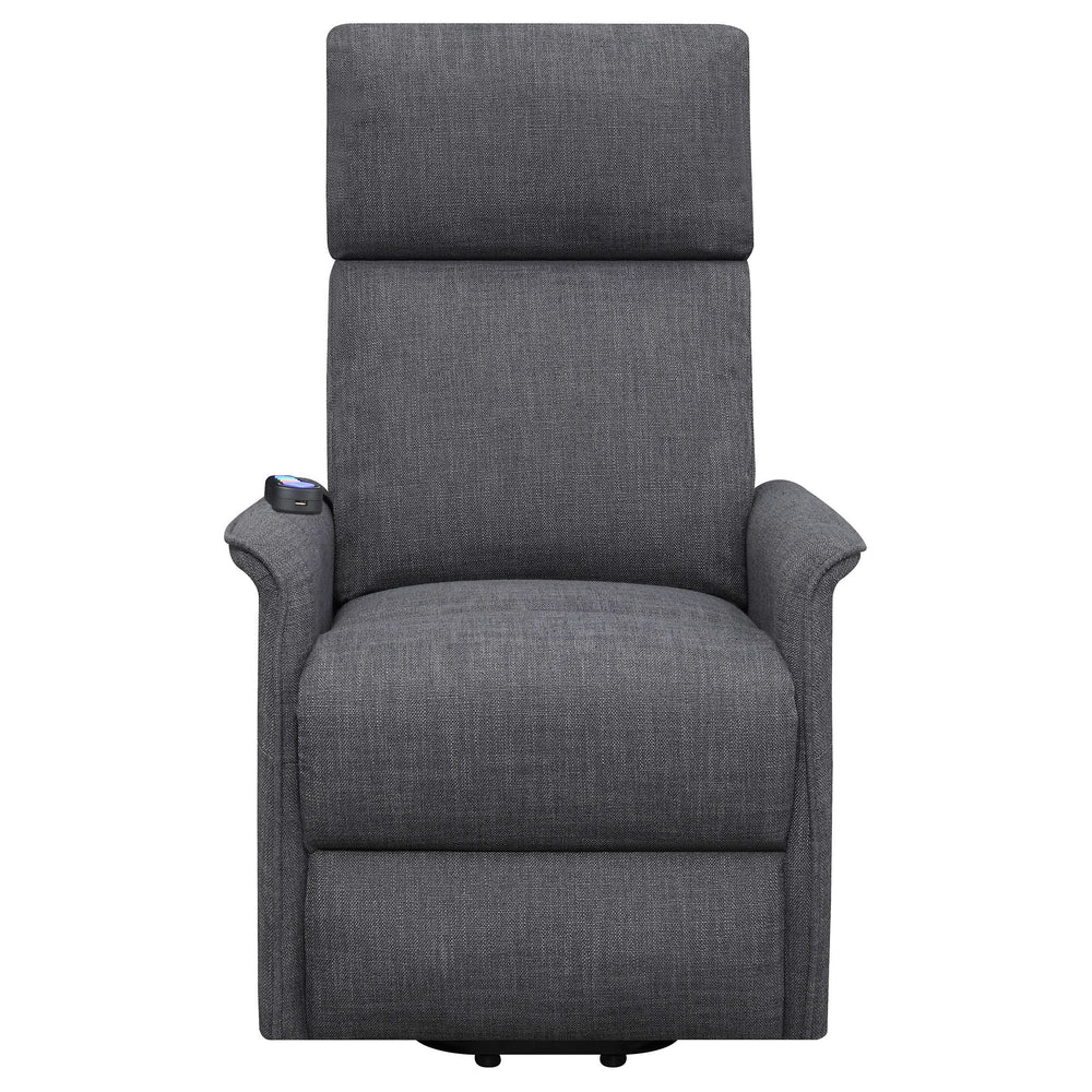 Sillón de masaje eléctrico tapizado Herrera color carbón