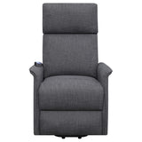 Sillón de masaje eléctrico tapizado Herrera color carbón