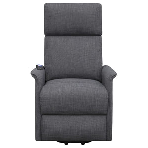 Sillón de masaje eléctrico tapizado Herrera color carbón