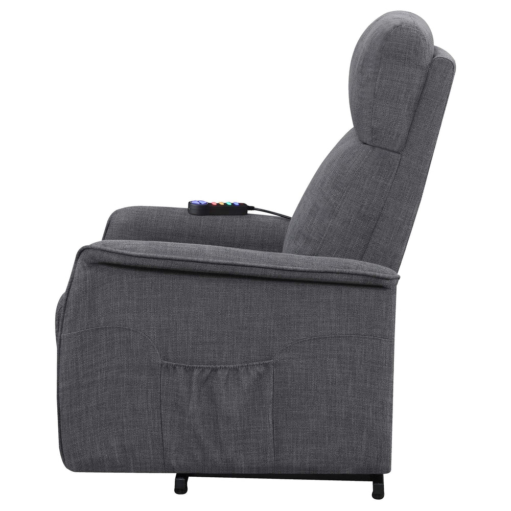 Sillón de masaje eléctrico tapizado Herrera color carbón