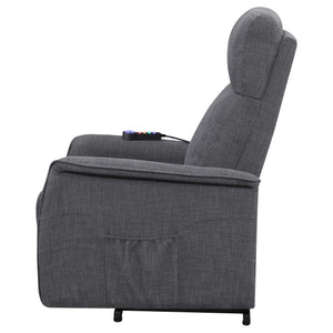 Sillón de masaje eléctrico tapizado Herrera color carbón