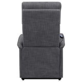 Sillón de masaje eléctrico tapizado Herrera color carbón