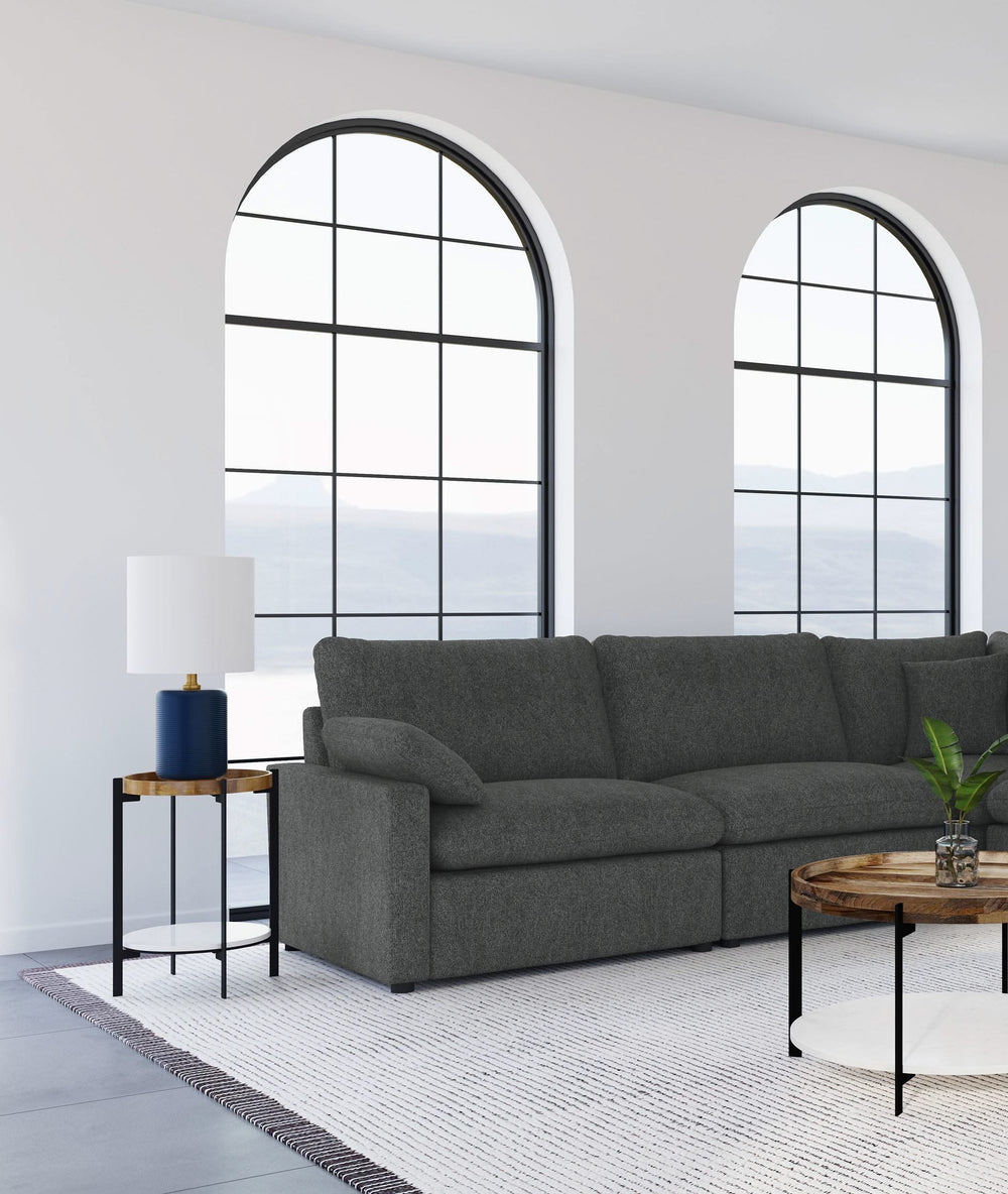 Silla modular sin brazos Collins gris oscuro
