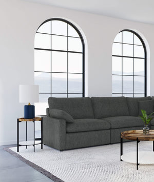 Silla modular sin brazos Collins gris oscuro