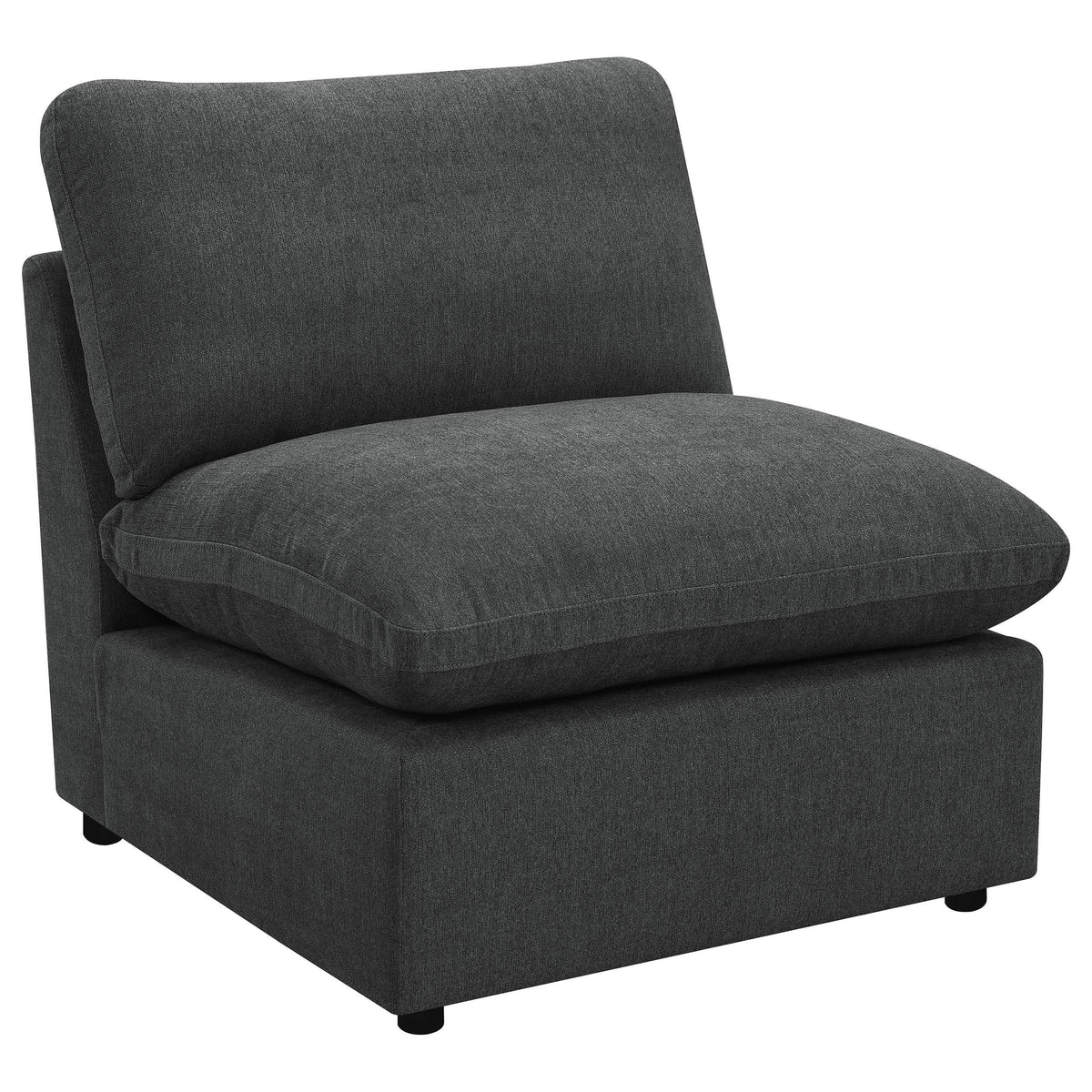 Silla modular sin brazos Collins gris oscuro