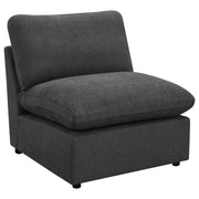 Collins Modular Armless Chair Dark Grey
