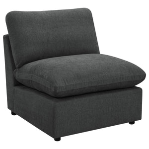 Silla modular sin brazos Collins gris oscuro