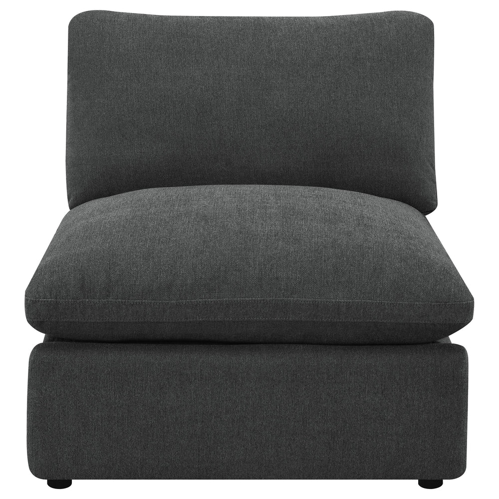 Silla modular sin brazos Collins gris oscuro