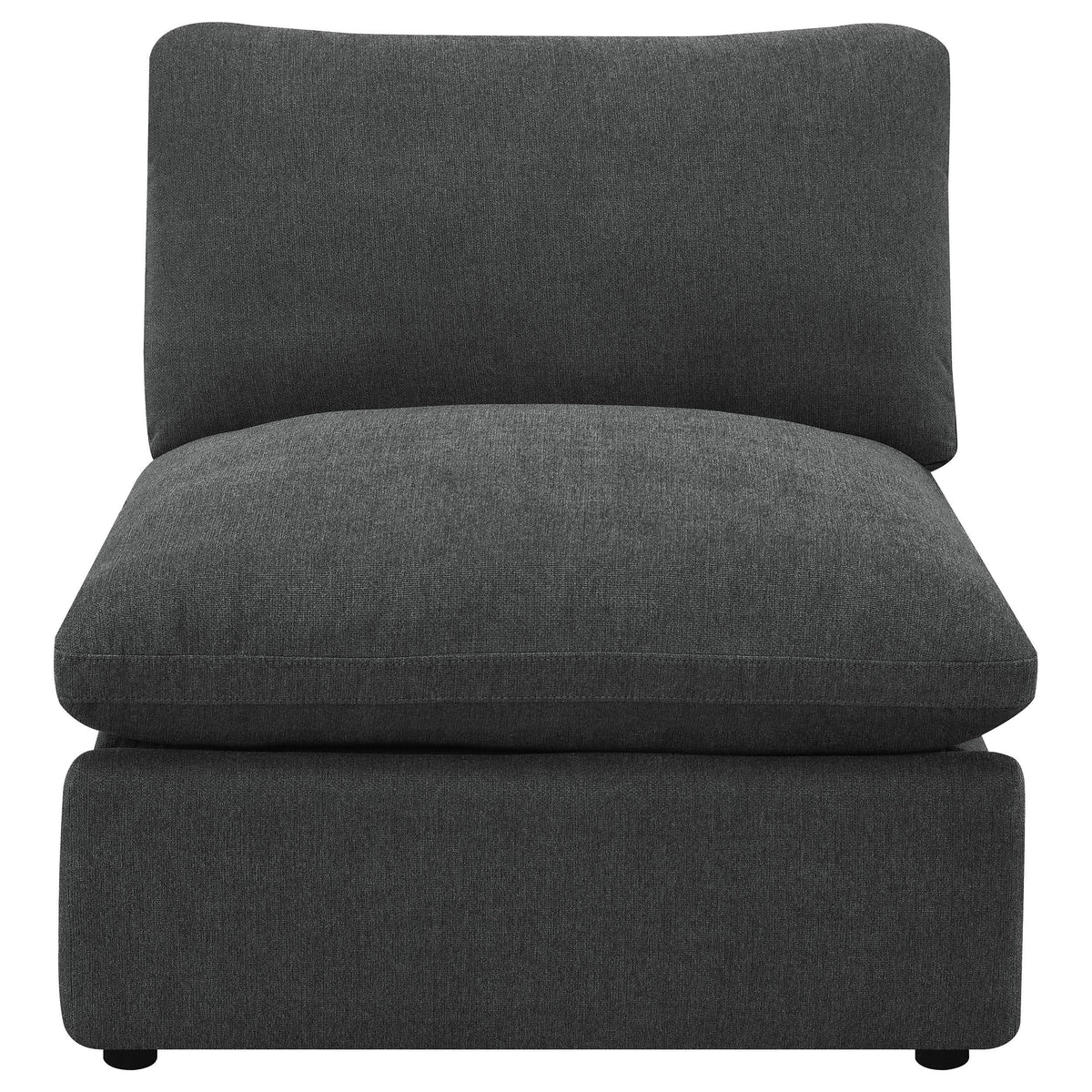 Silla modular sin brazos Collins gris oscuro