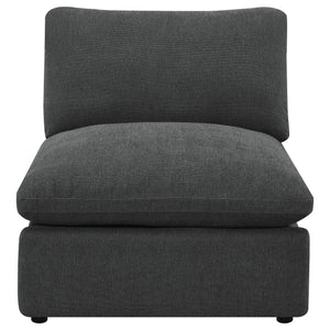 Silla modular sin brazos Collins gris oscuro