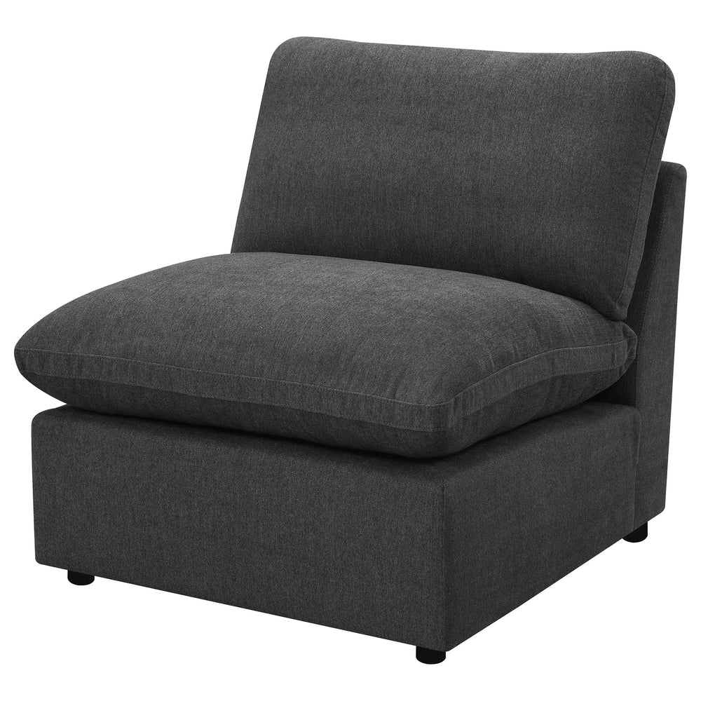 Silla modular sin brazos Collins gris oscuro